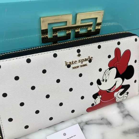 disney x kate spade new york other minnie mouse large continental wallet - Picture 7 of 10